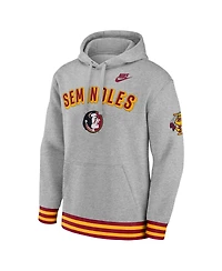 Nike Men's Heather Gray Florida State Seminoles Legacy Retro Pullover Hoodie