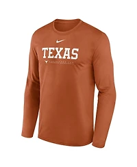 Nike Men's Texas Orange Longhorns 2025 Courtside Basketball Shootaround Legend Dri-fit Long Sleeve T-Shirt