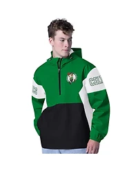 G-iii Sports by Carl Banks Men's Kelly Green/Black Boston Celtics Tailgate Half-Zip Hoodie