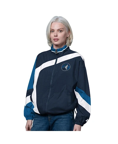 Starter Women's Navy/Blue Minnesota Timberwolves 1st Quarter Full-Zip Jacket