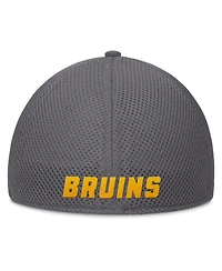Fanatics Men's Gray Boston Bruins Clincher Team Stripes Flex Hat