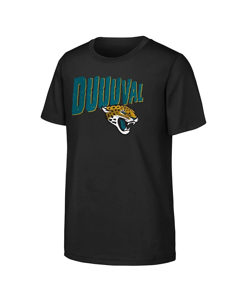 Outerstuff Big Boys and Girls Black Jacksonville Jaguars Team Spirit T-Shirt