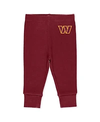 Wear by Erin Andrews Baby Boys and Girls Newborn 3-Piece Washington Commanders Turn Me Around Bodysuits Pant Set