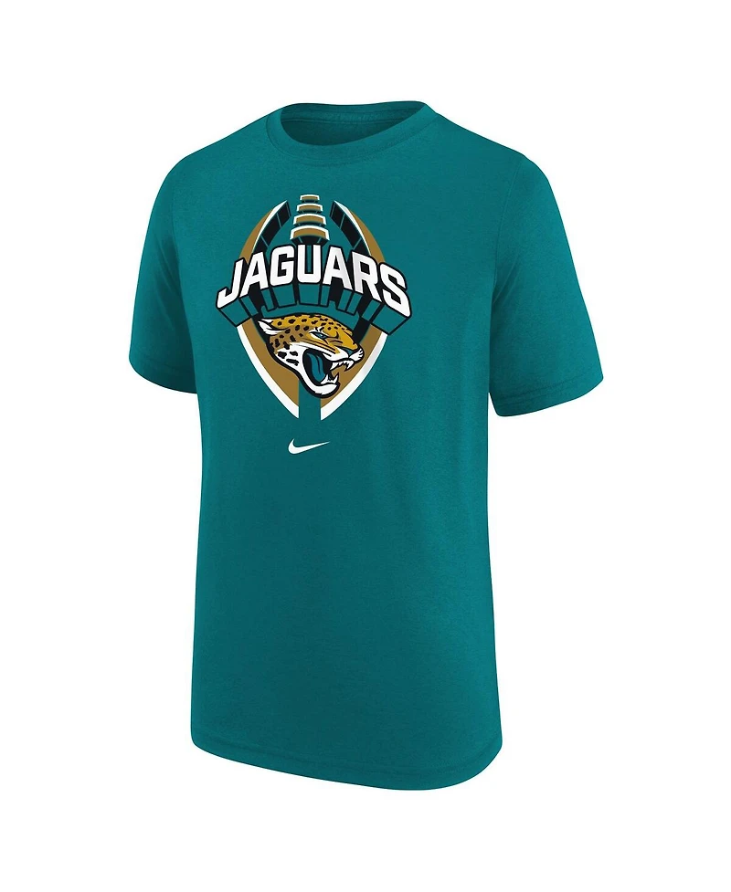 Nike Big Boys and Girls Teal Jacksonville Jaguars Icon Legend T-Shirt