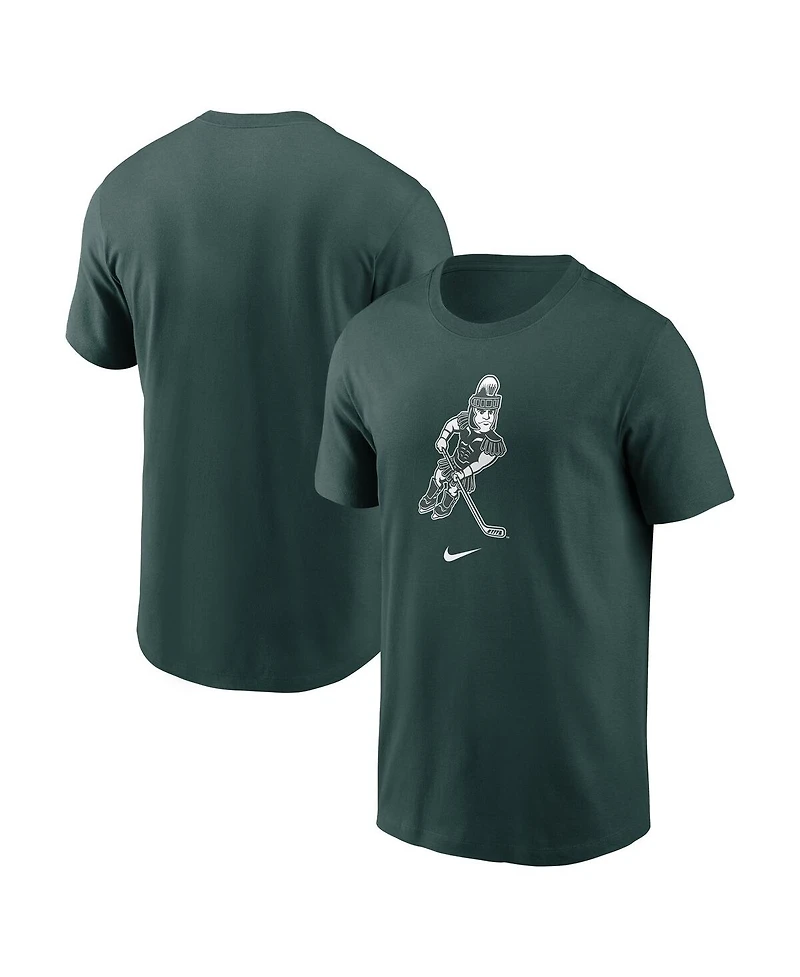 Nike Men's Green Michigan State Spartans Hockey Sparty Sport T-Shirt