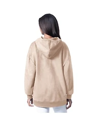 G-iii 4Her by Carl Banks Women's Cream Denver Broncos Best Hitter Oversized Tunic Pullover Hoodie