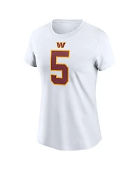 Nike Women's Jayden Daniels White Washington Commanders Super Bowl Era Name Number T-Shirt