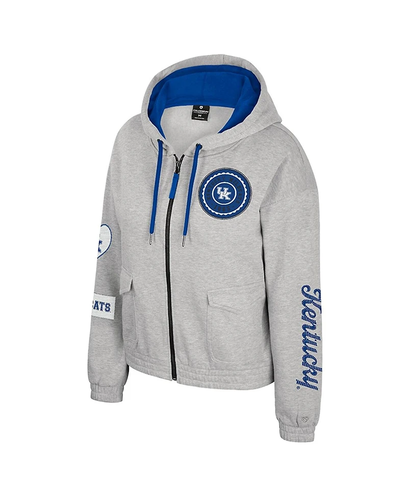 Colosseum Women's Gray Kentucky Wildcats Alfie Full-Zip Hoodie Jacket