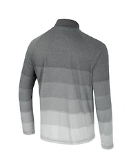 Colosseum Men's Gray Georgia Tech Yellow Jackets Ai Striped Mesh Quarter-Zip Raglan Windshirt Jacket