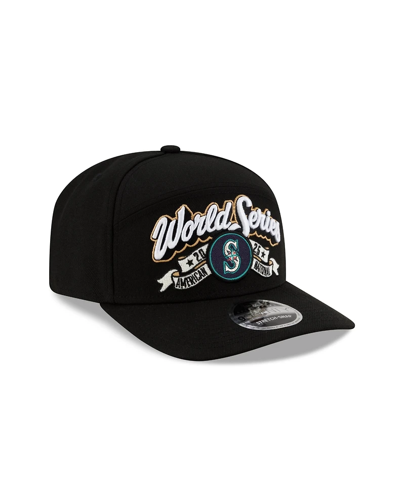 New Era Men's Black Seattle Mariners 2025 American League Champions Locker Room 9SEVENTY Adjustable Hat
