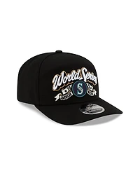 New Era Men's Black Seattle Mariners 2025 American League Champions Locker Room 9SEVENTY Adjustable Hat