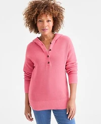 Style Co Womens Cotton Hoodie Sweater Macys Exclusive