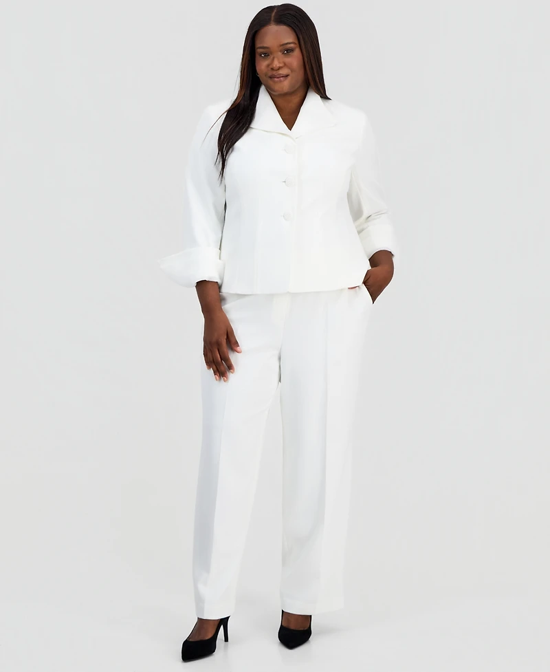 Kasper Plus Three-Button Blazer
