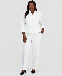 Kasper Plus Three-Button Blazer