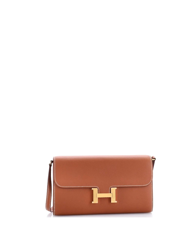 Pre-Owned Hermes Constance To Go Wallet Evercolor