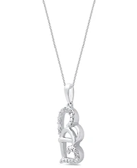 Macy's Diamond Pendant Necklace (1/10 ct. t.w.) in Sterling Silver