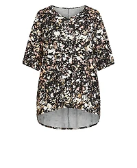 Avenue Women's Leila Foil Print Top