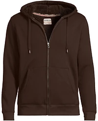 Lands' End Men's Serious Sweats Full Zip High Pile Fleece Hoodie
