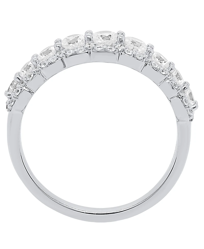 Forever Grown Diamonds Diamond Ring (1 ct. t.w.) in 14K Gold Plated Sterling Silver White Rhodium