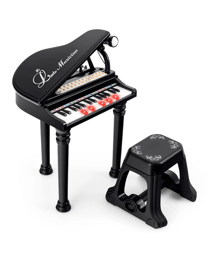 Mecale 31 Keys Kids Piano Keyboard with Stool, Microphone and Lid