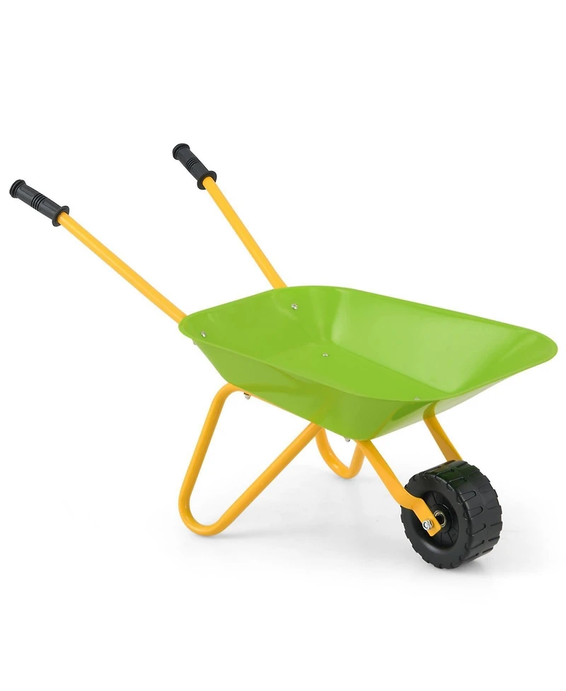 Mecale Outdoor Garden Backyard Play Toy Kids Metal Wheelbarrow