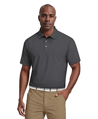 Pga Tour Men's All-Over Micro Jacquard Short-Sleeve Golf Polo Shirt