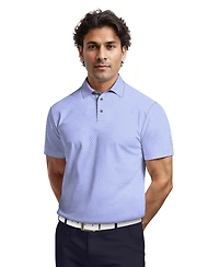 Pga Tour Men's All-Over Micro Jacquard Short-Sleeve Golf Polo Shirt