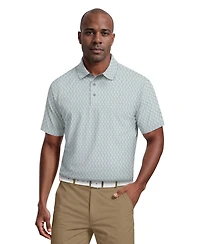 Pga Tour Men's All-Over Micro Jacquard Short-Sleeve Golf Polo Shirt