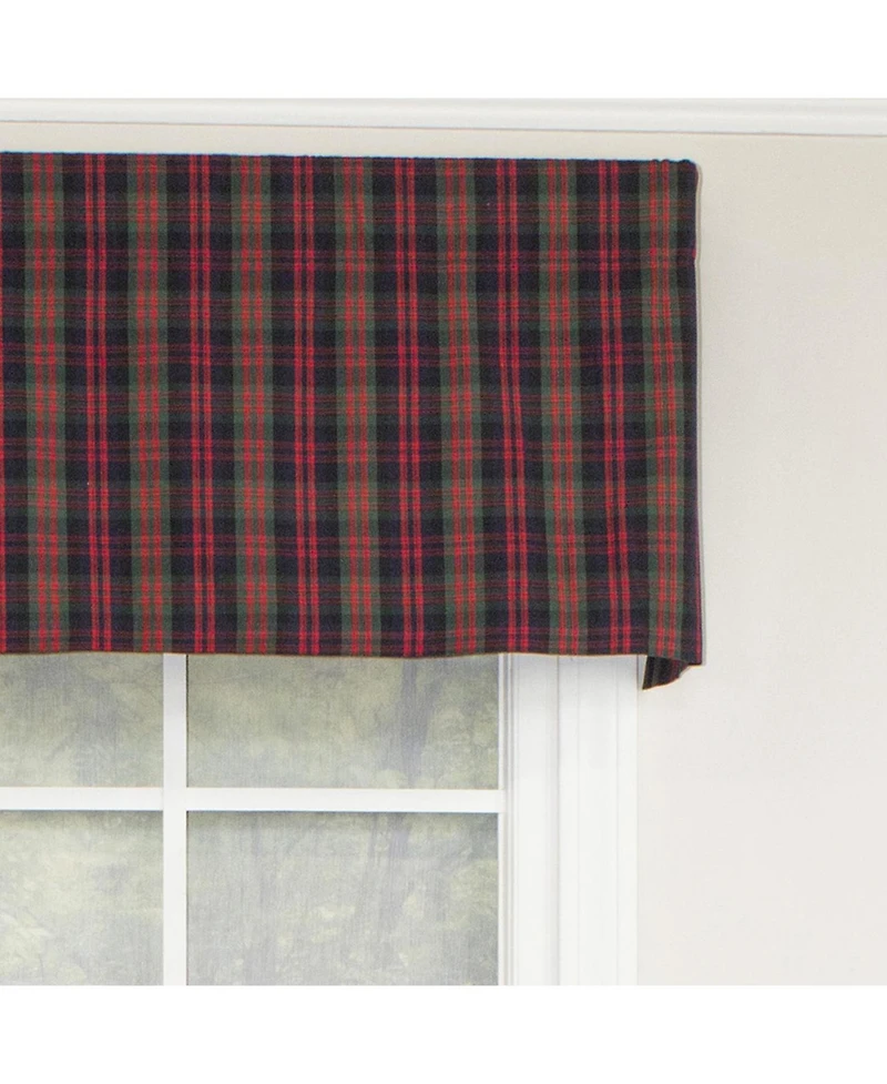 Rlf Home Timeless Plaid Tailored 100% Cotton with Fully Lined 3" Rod Pocket Valnance for Windows 50" x 14" Multi