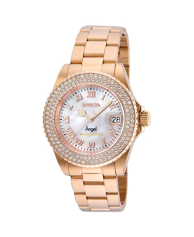 Invicta Women's Angel Quartz 3 Hand White Dial Watch