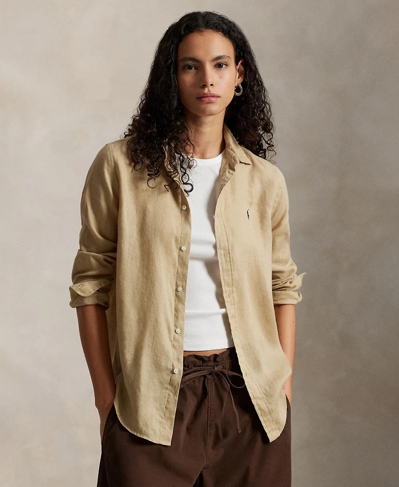 Polo Ralph Lauren Women's Classic-Fit 100% Linen Shirt