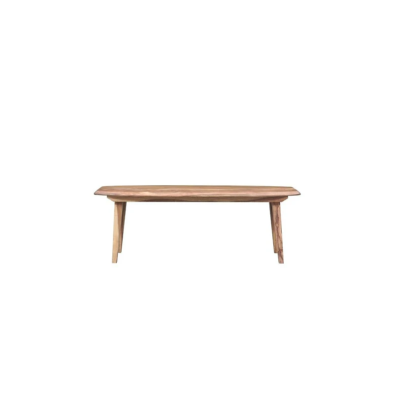 Porter Designs Fusion Solid Sheesham Wood Dining Bench, Light Brown