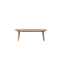 Porter Designs Fusion Solid Sheesham Wood Dining Bench, Light Brown