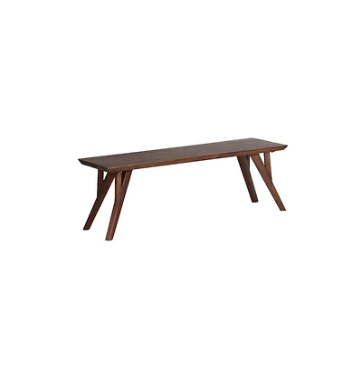 Porter Designs Portola Solid Acacia Wood Dining Bench, Brown