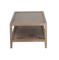 Lowell Solid White Oak Wood Coffee Table