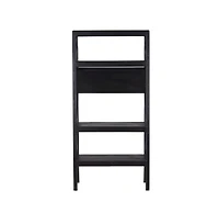 Canberra Solid Mango Wood Bookcase, Black