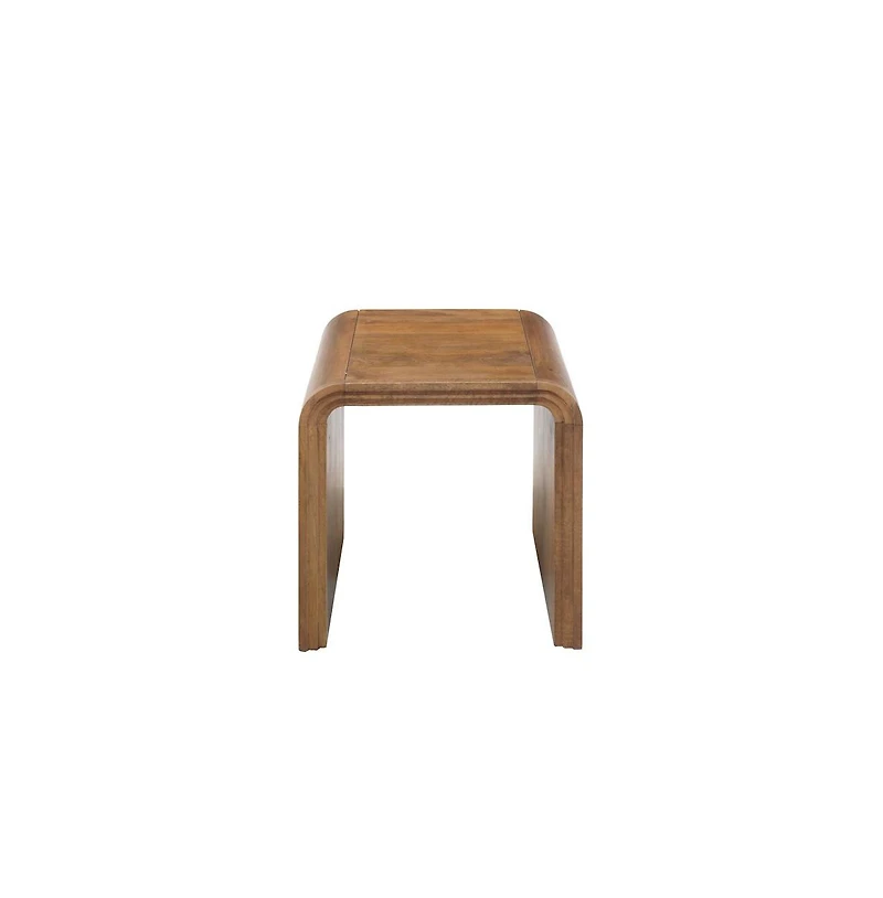 Porter Design Palencia Solid Mango Wood End Table, Natural