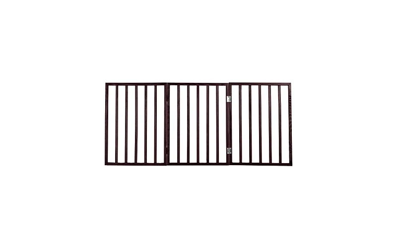 Petmaker 3-Panel Foldable Pet Gate, Brown
