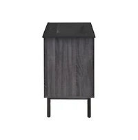Swiss MadisonClasse 18" Freestanding Bathroom Vanity in Black Oak with Black Sink Top