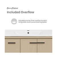 Swiss Madison Virage 36" Freestanding Bathroom Vanity in Natural Oak with Sink Top