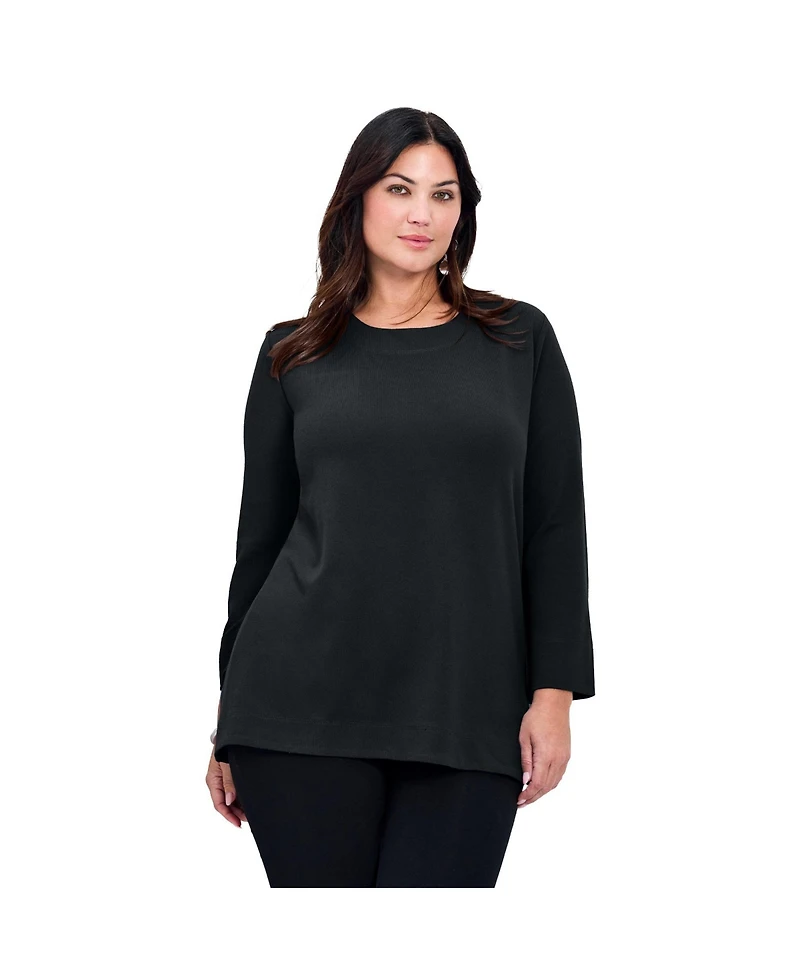 Avenue Women's Breanna Eyelet Detail Hacci Top