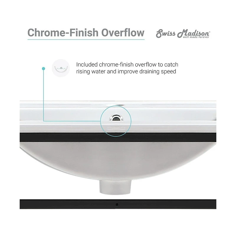 Swiss Madison Pierre Single, Metal Frame, Open Shelf