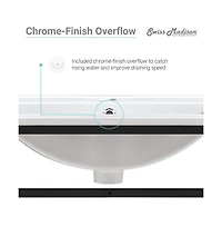 Swiss Madison Pierre 24 Single, Metal Frame, Open Shelf, Bathroom Vanity