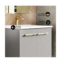 Annecy 24" Freestanding Bathroom Vanity in Diamond Gray with Sink Top