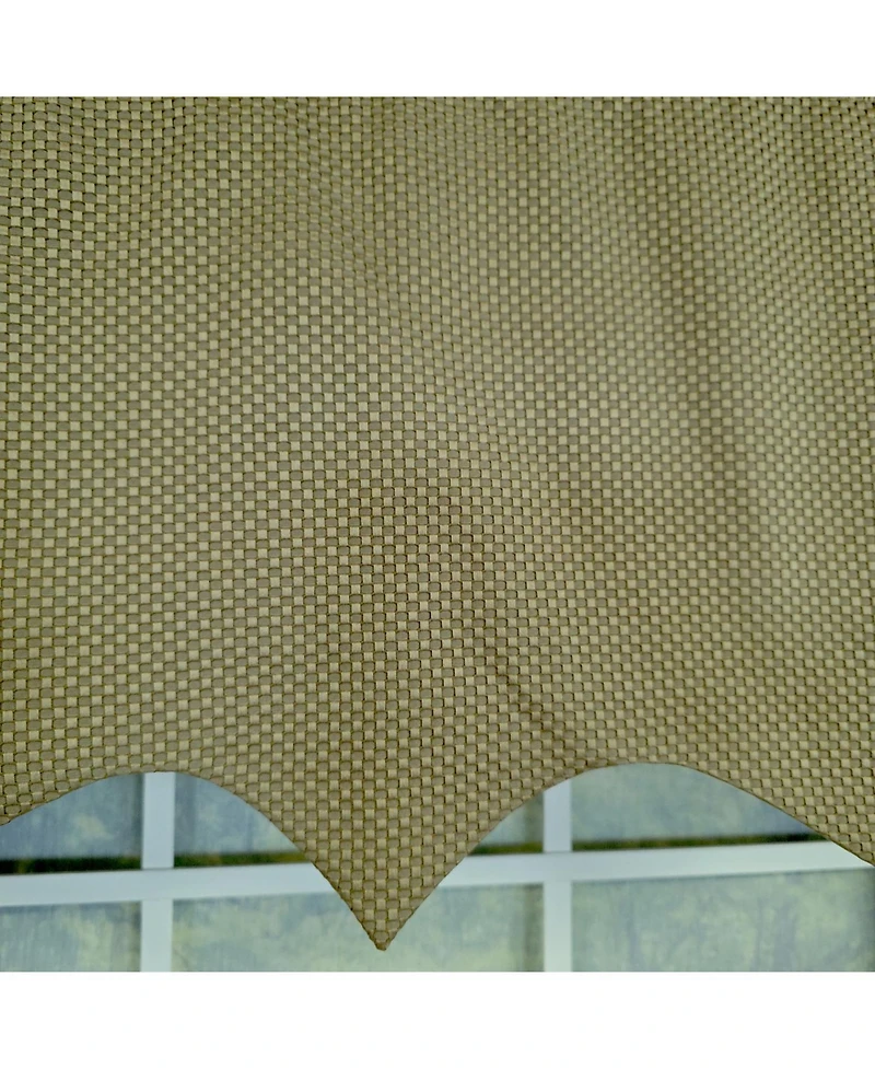 Rlf Home 100% Cotton Basket Weave Regal With Poly/Cotton lining Rod Pocket Valance 50" x 15" Loden