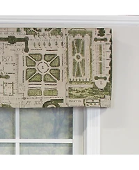 Rlf Home Le Jardin Tailored 100% Cotton with Fully Lined 3" Rod Pocket Valnance for Windows 50" x 14" Spa