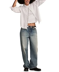 Lucky Brand Women's Bejeweled Button-Up Shirt
