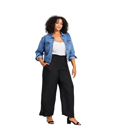 Avenue Women's Elly Wide Leg Pull On Pant
