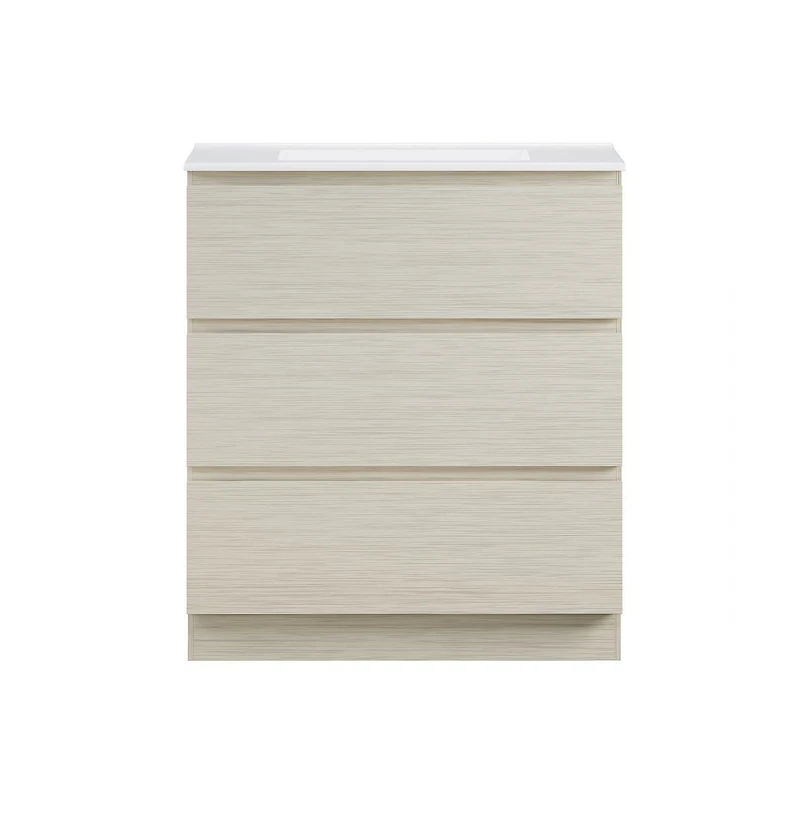 Swiss MadisonLiberte 30" Freestanding Bathroom Vanity in White Oak with Sink Top