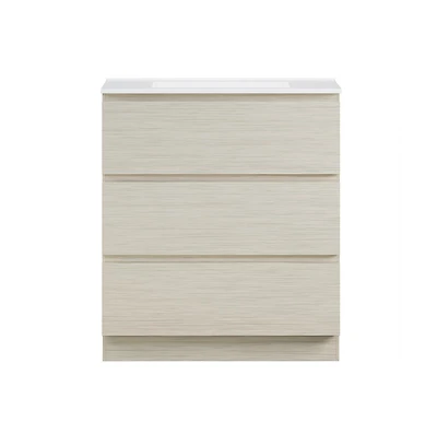 Swiss MadisonLiberte 30" Freestanding Bathroom Vanity in White Oak with Sink Top